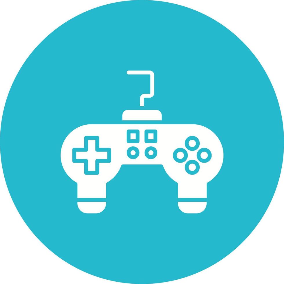 icono de fondo de círculo de glifo de gamepad vector