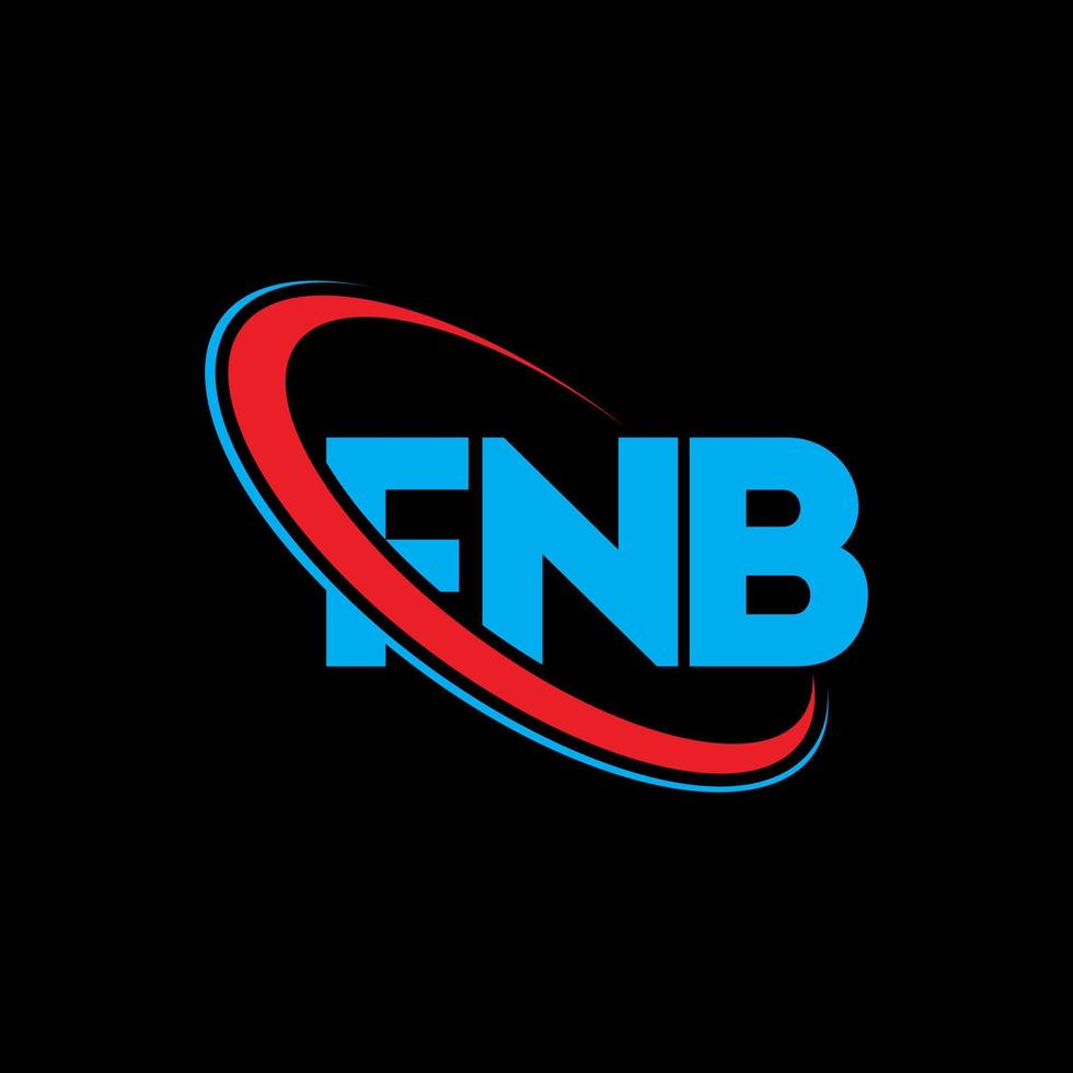 FNB logo. FNB letter. FNB letter logo design. Initials FNB logo linked with circle and uppercase