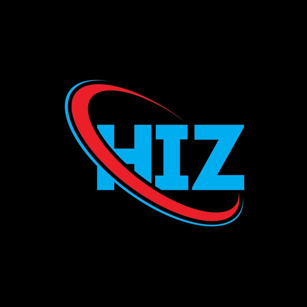 su logotipo. esta carta. diseño del logotipo de la letra hiz. logotipo de hiz de las iniciales vinculado con el círculo y el logotipo del monograma en mayúsculas. tipografía hiz para tecnología, negocios y marca inmobiliaria. vector