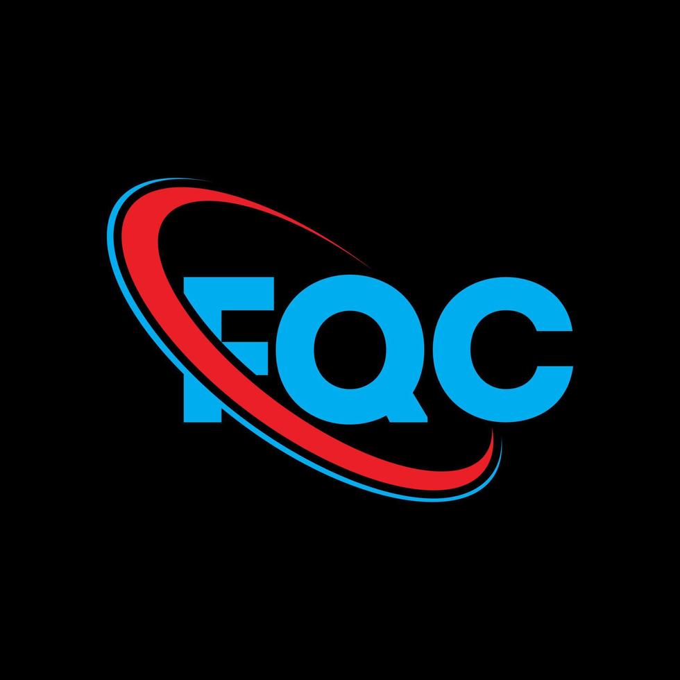 FQC logo. FQC letter. FQC letter logo design. Initials FQC logo linked with circle and uppercase monogram logo. FQC typography for technology, business and real estate brand. vector