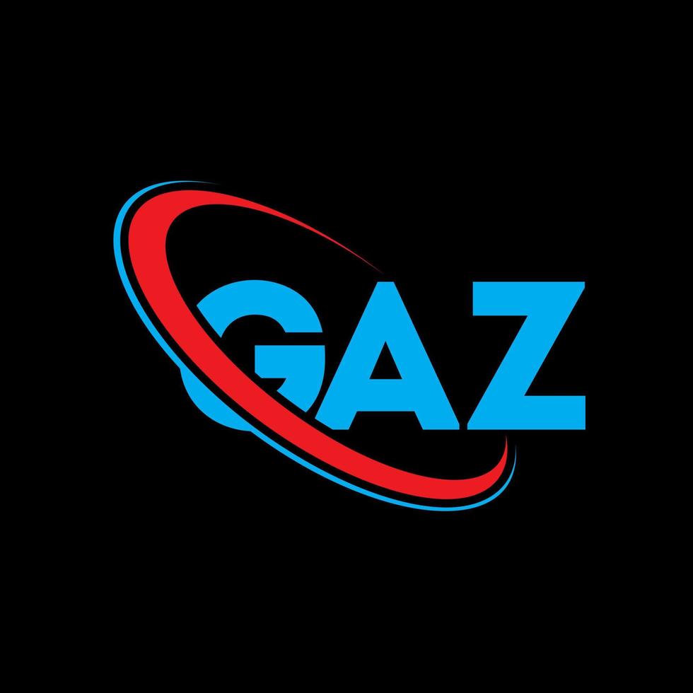 GAZ logo. GAZ letter. GAZ letter logo design. Initials GAZ logo linked with circle and uppercase monogram logo. GAZ typography for technology, business and real estate brand. vector