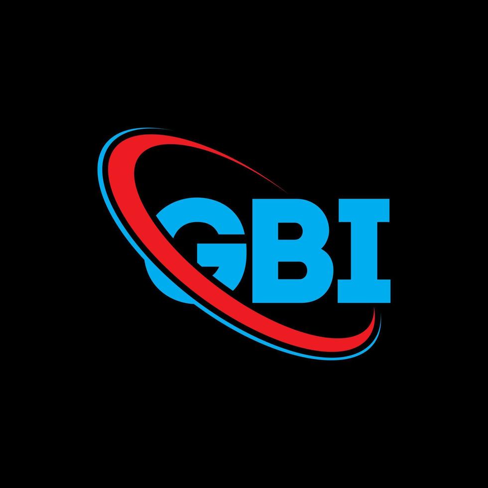 GBI logo. GBI letter. GBI letter logo design. Initials GBI logo linked with circle and uppercase monogram logo. GBI typography for technology, business and real estate brand. vector