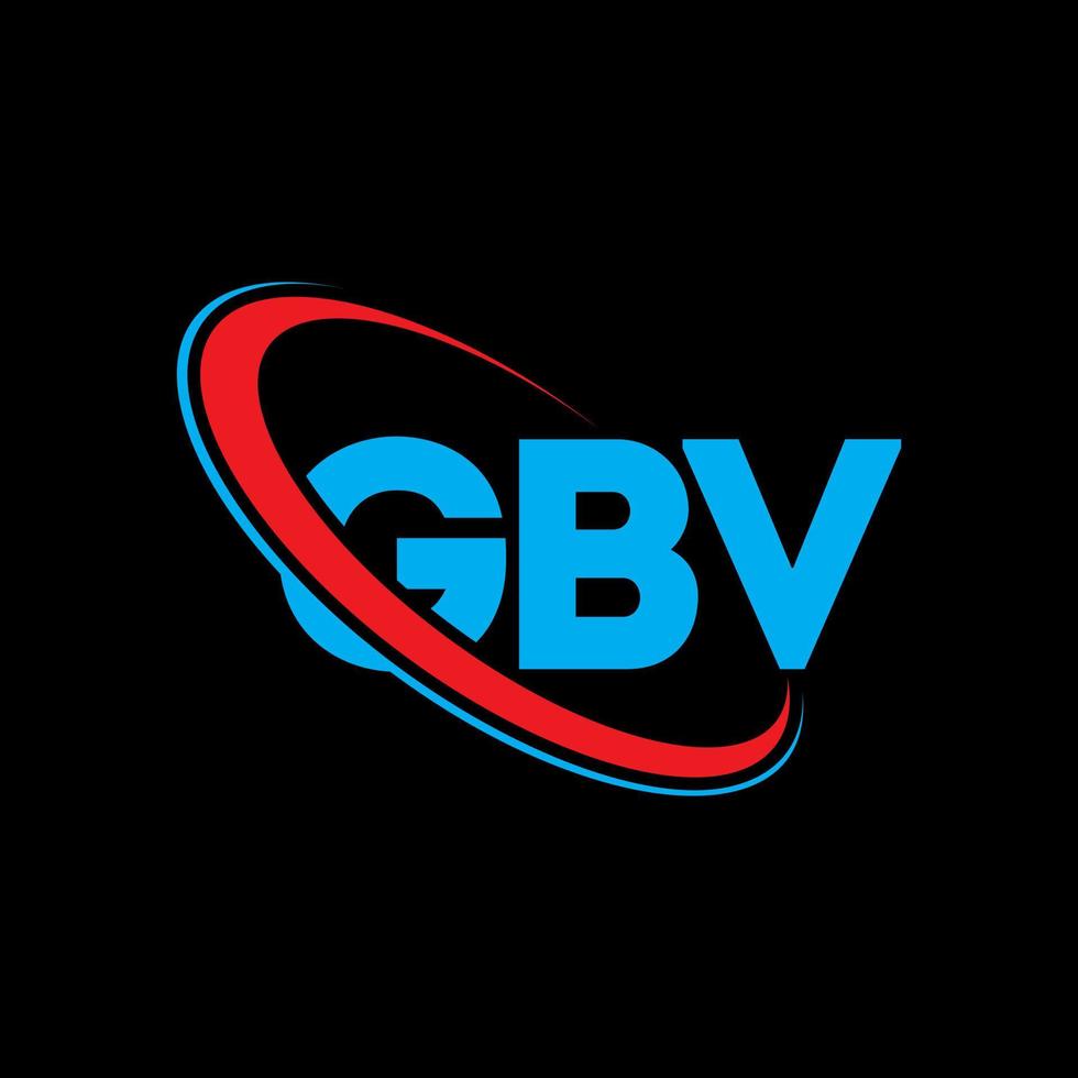 logotipo de gbv. carta gbv. diseño del logotipo de la letra gbv. logotipo de las iniciales gbv vinculado con el círculo y el logotipo del monograma en mayúsculas. tipografía gbv para tecnología, negocios y marca inmobiliaria. vector