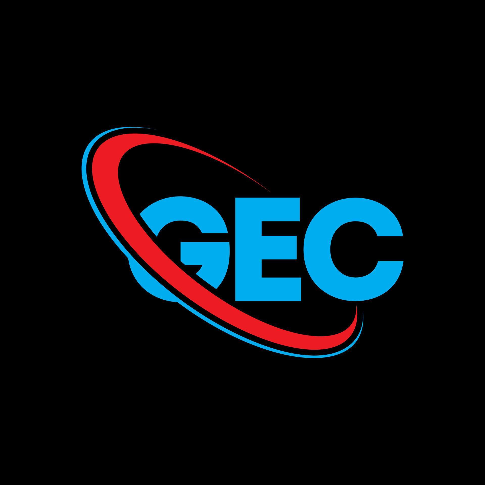 GEC logo. GEC letter. GEC letter logo design. Initials GEC logo linked