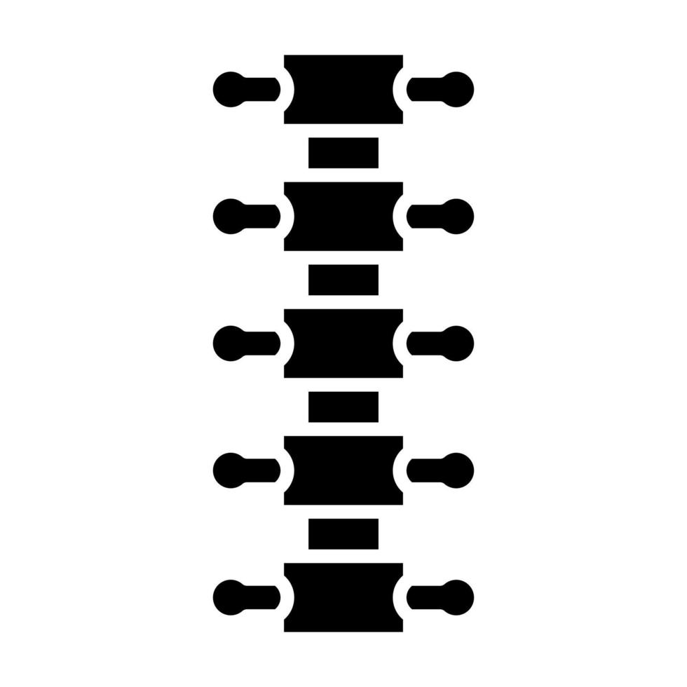 icono de glifo de la columna dorsal vector