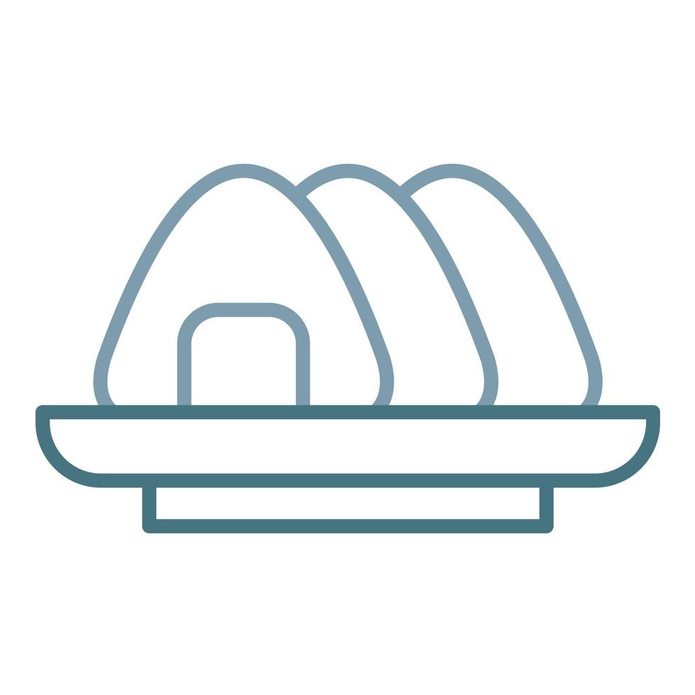 Onigiri Line Two Color Icon vector