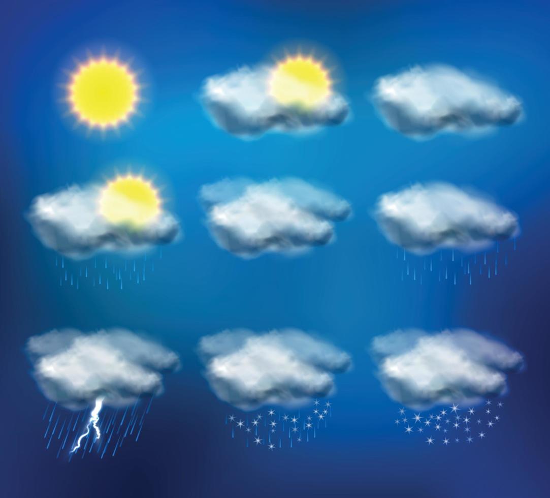 Weather icons set vector