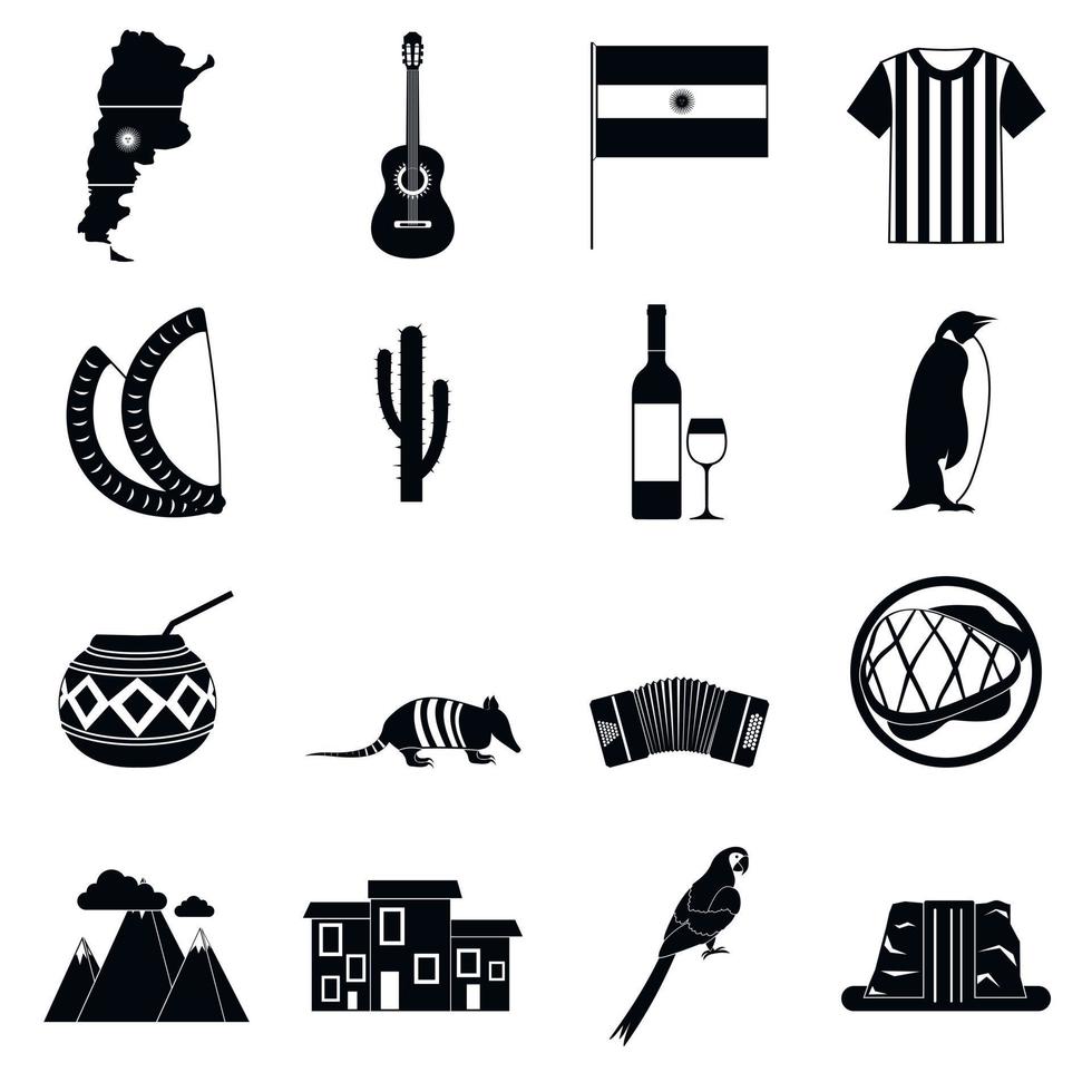 Argentina establecer iconos vector