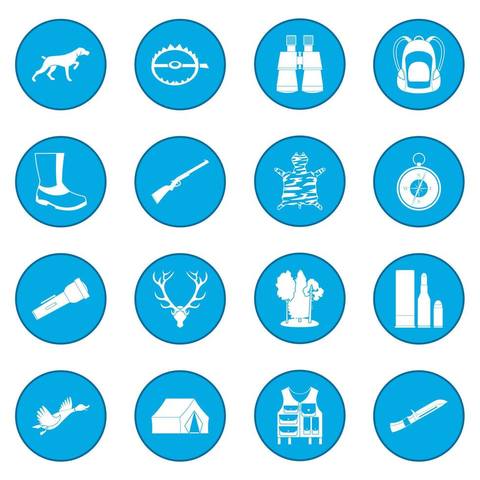 Hunting black icon blue vector