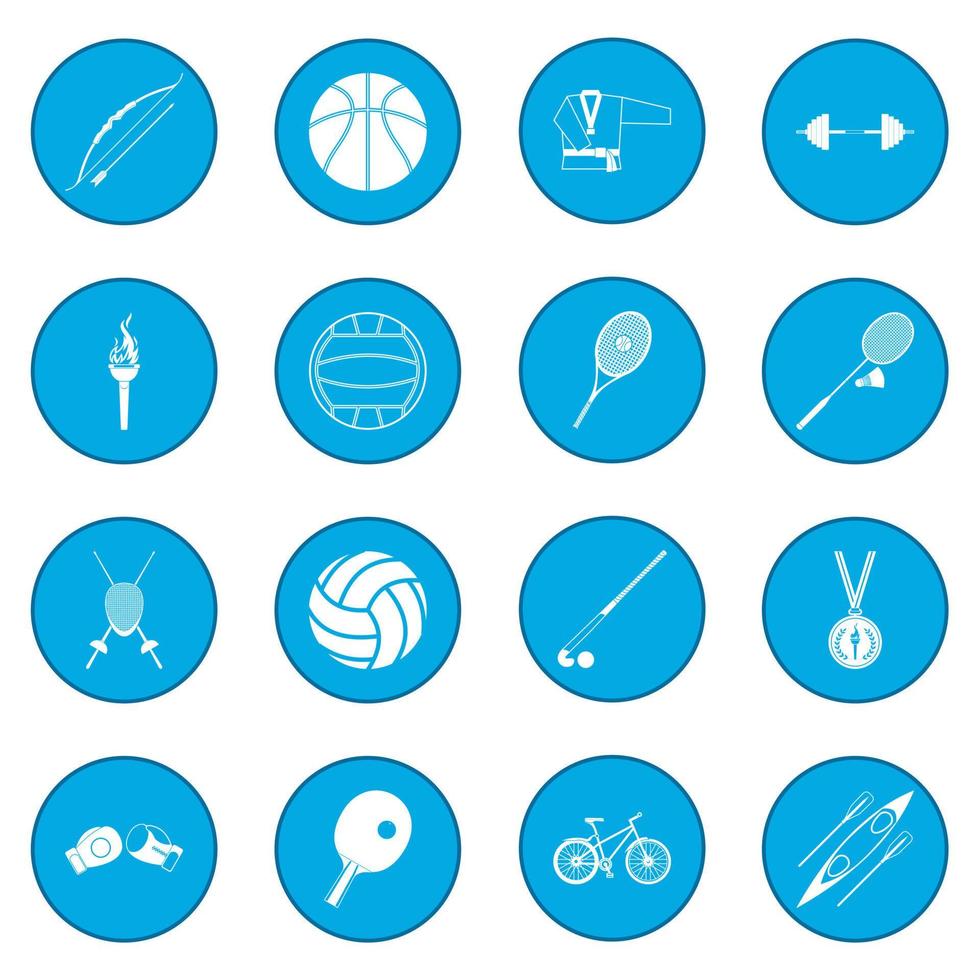 Summer sport icon blue vector