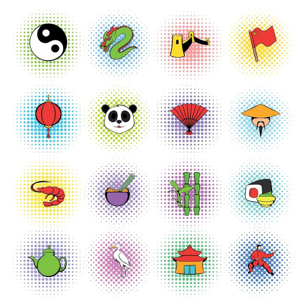 Japan set icons vector