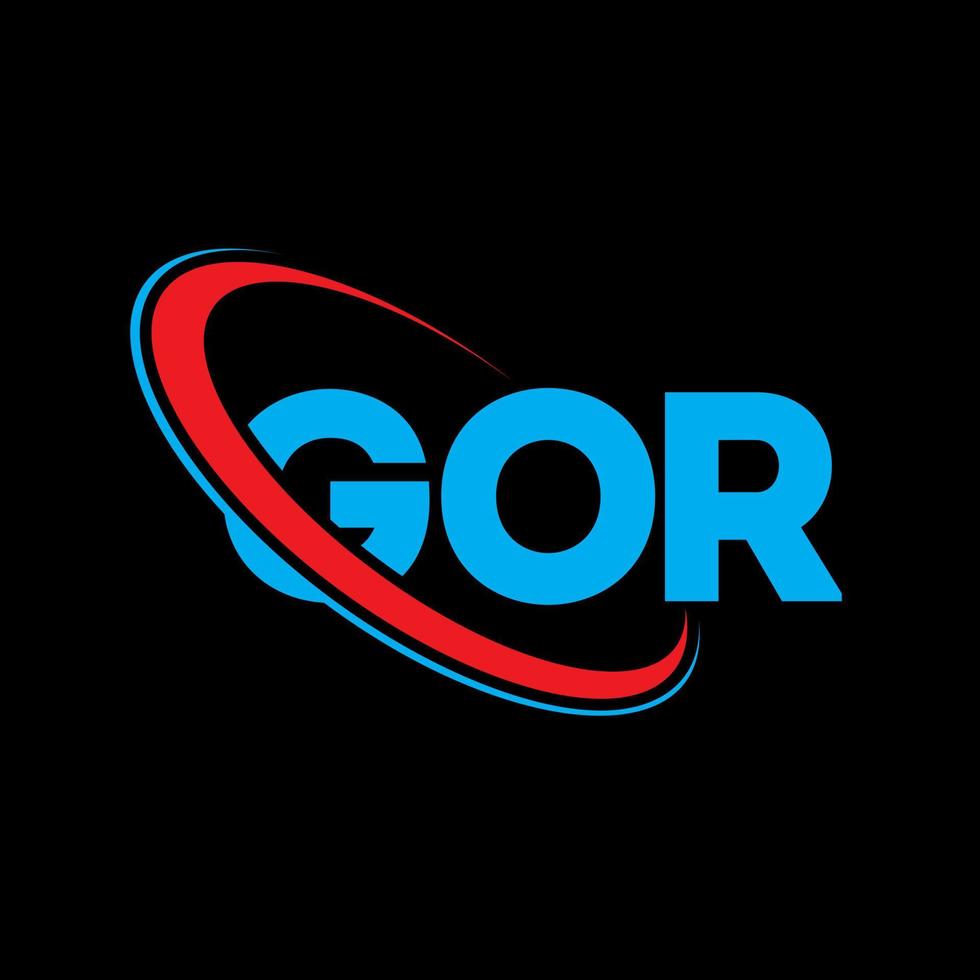 GOR logo. GOR letter. GOR letter logo design. Initials GOR logo linked with circle and uppercase monogram logo. GOR typography for technology, business and real estate brand. vector
