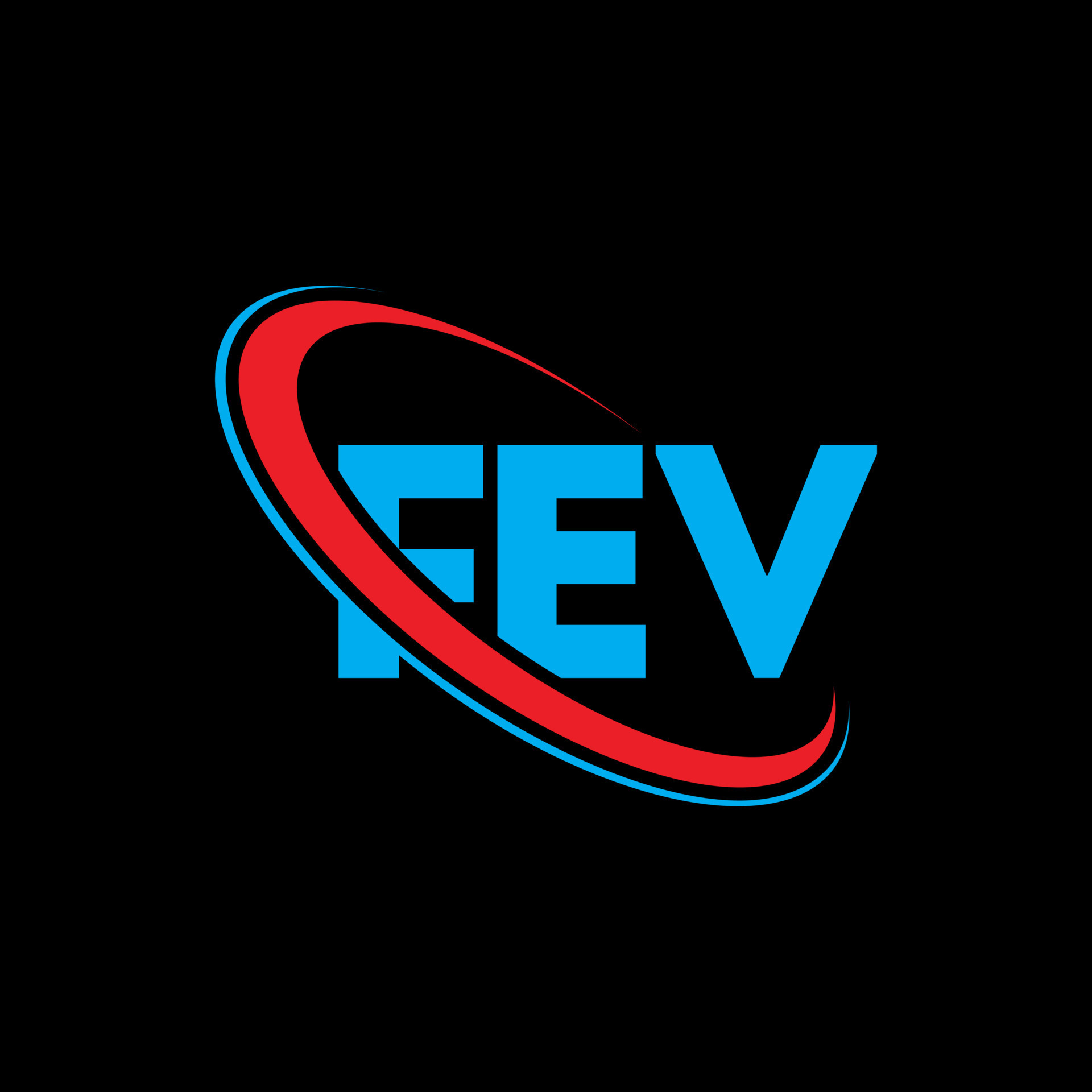 logotipo de fev. carta fev. diseño del logotipo de la letra fev. logotipo de iniciales fev vinculado con círculo y logotipo de monograma en mayúsculas. tipografía fev para tecnología, negocios y marca inmobiliaria. Vector Pro