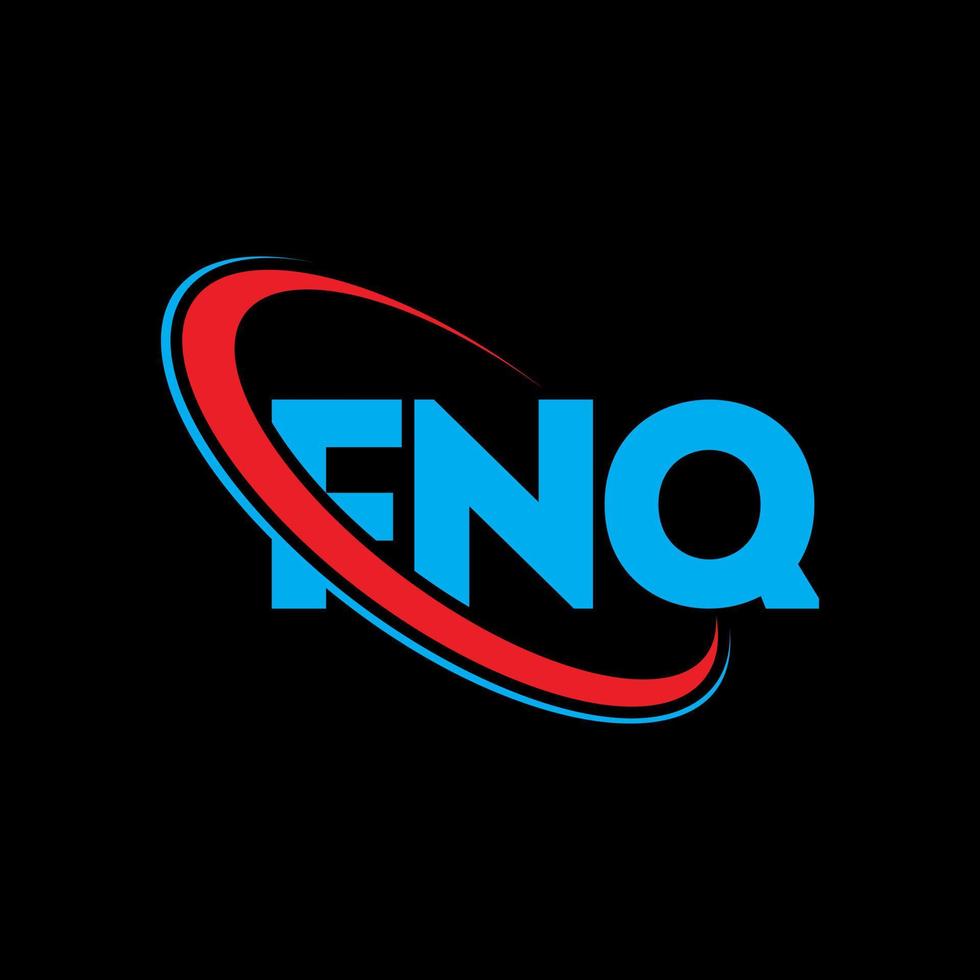 FNQ logo. FNQ letter. FNQ letter logo design. Initials FNQ logo linked with circle and uppercase monogram logo. FNQ typography for technology, business and real estate brand. vector