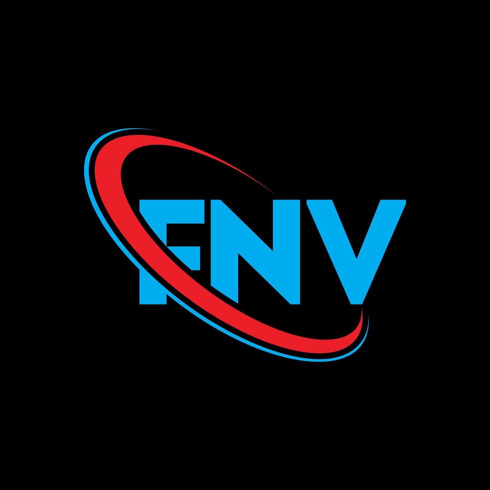 FNV logo. FNV letter. FNV letter logo design. Initials FNV logo linked with circle and uppercase monogram logo. FNV typography for technology, business and real estate brand. vector