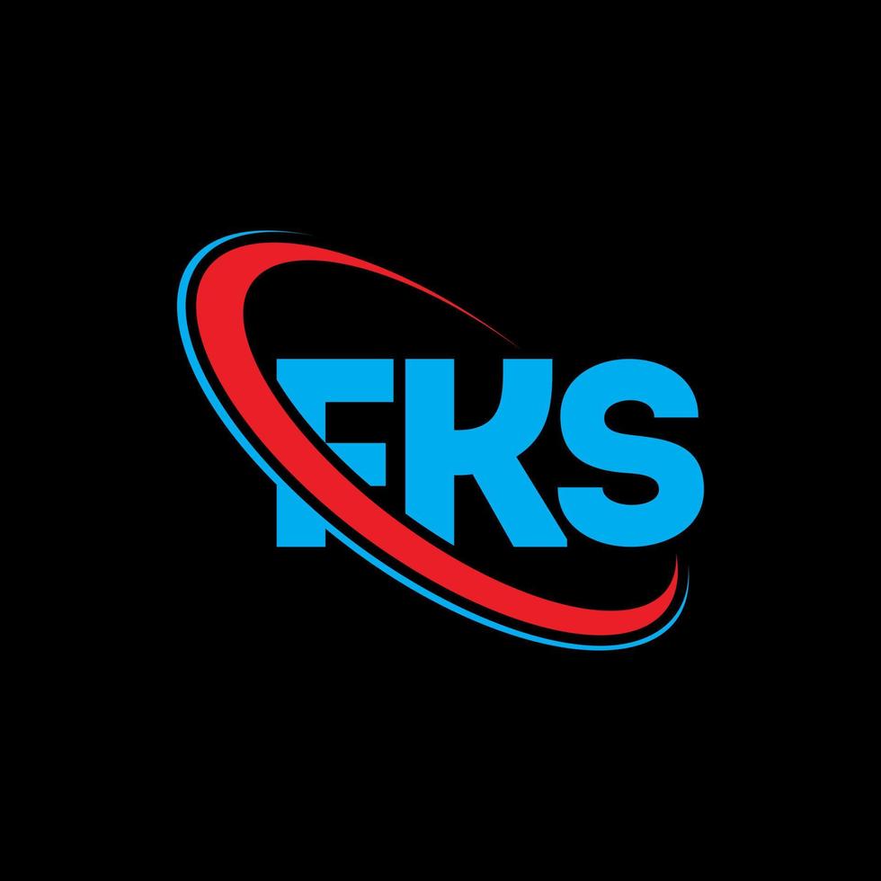 FKS logo. FKS letter. FKS letter logo design. Initials FKS logo linked with circle and uppercase monogram logo. FKS typography for technology, business and real estate brand. vector