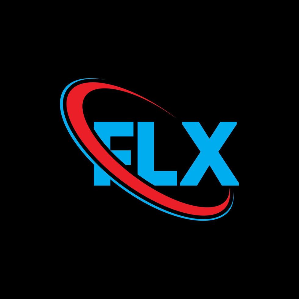 logotipo flx. letra flx. diseño del logotipo de la letra flx. logotipo de flx de iniciales vinculado con círculo y logotipo de monograma en mayúsculas. tipografía flx para tecnología, negocios y marca inmobiliaria. vector