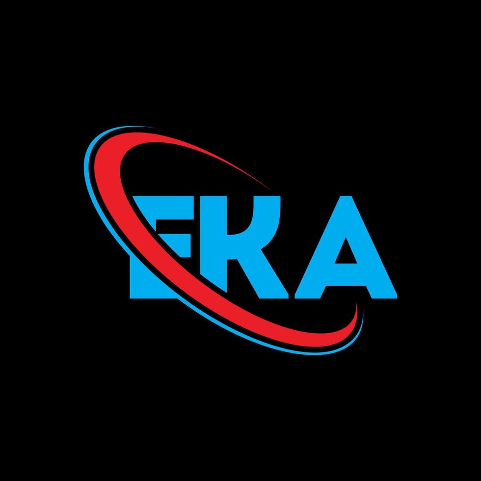 EKA logo. EKA letter. EKA letter logo design. Initials EKA logo linked