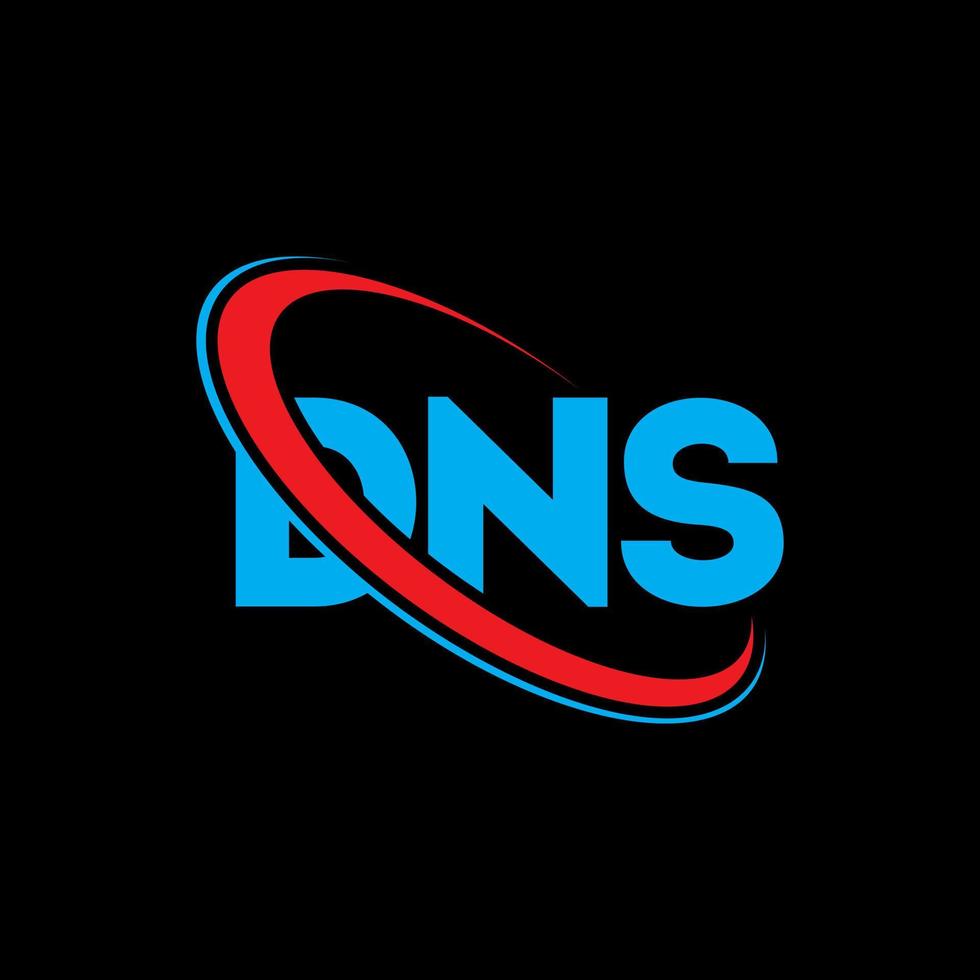 DNS logo. DNS letter. DNS letter logo design. Initials DNS logo linked with circle and uppercase monogram logo. DNS typography for technology, business and real estate brand. vector