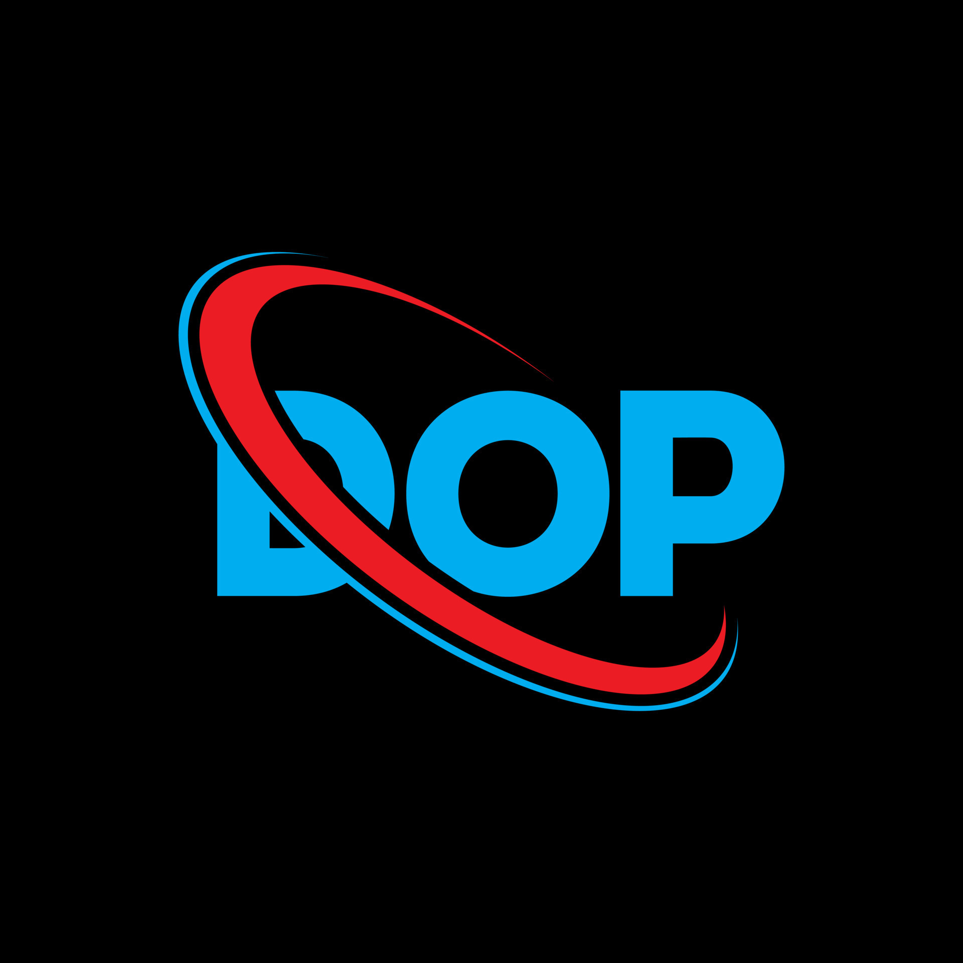 logotipo de dopaje. carta dop. diseño del logotipo de la letra dop