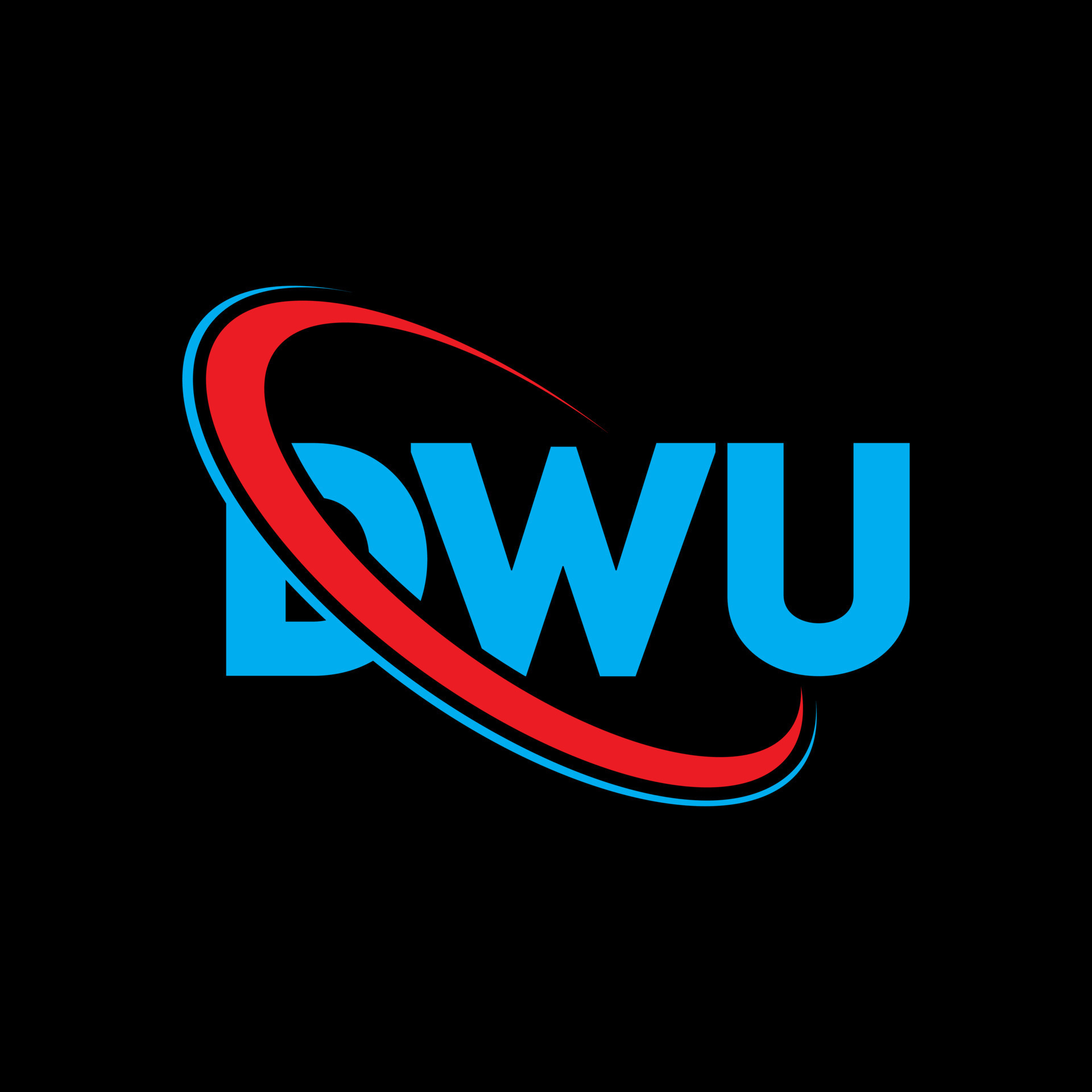 DWU logo. DWU letter. DWU letter logo design. Initials DWU logo linked