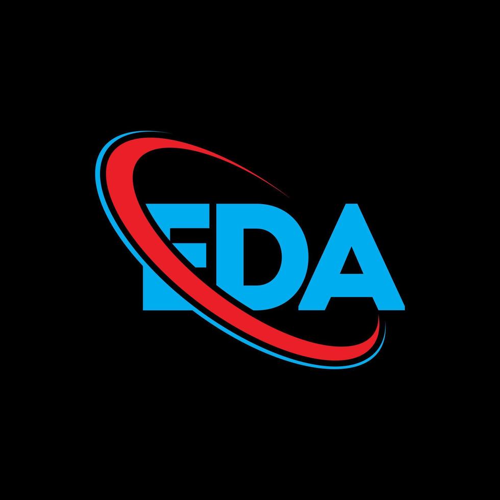 EDA logo. EDA letter. EDA letter logo design. Initials EDA logo linked with circle and uppercase monogram logo. EDA typography for technology, business and real estate brand. vector