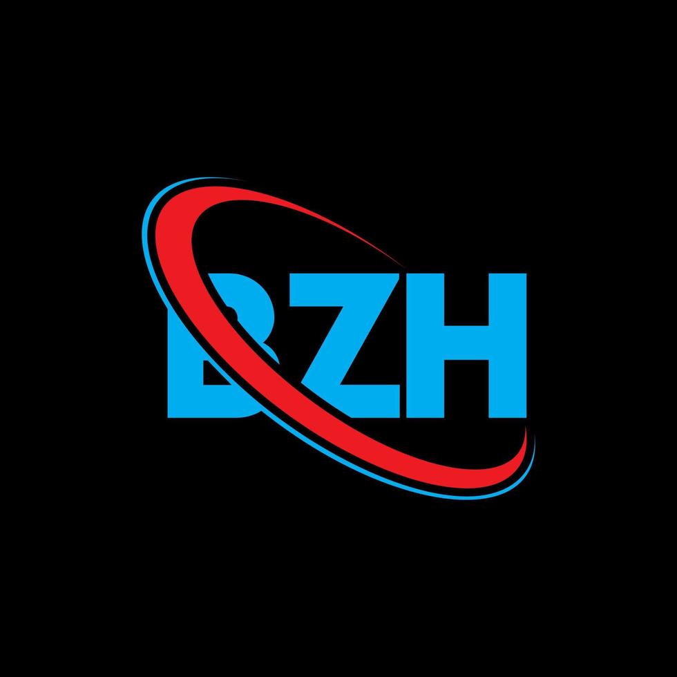 logotipo de bz. letra bzh. diseño del logotipo de la letra bzh. logotipo de las iniciales bzh vinculado con un círculo y un logotipo de monograma en mayúsculas. tipografía bzh para tecnología, negocios y marca inmobiliaria. vector