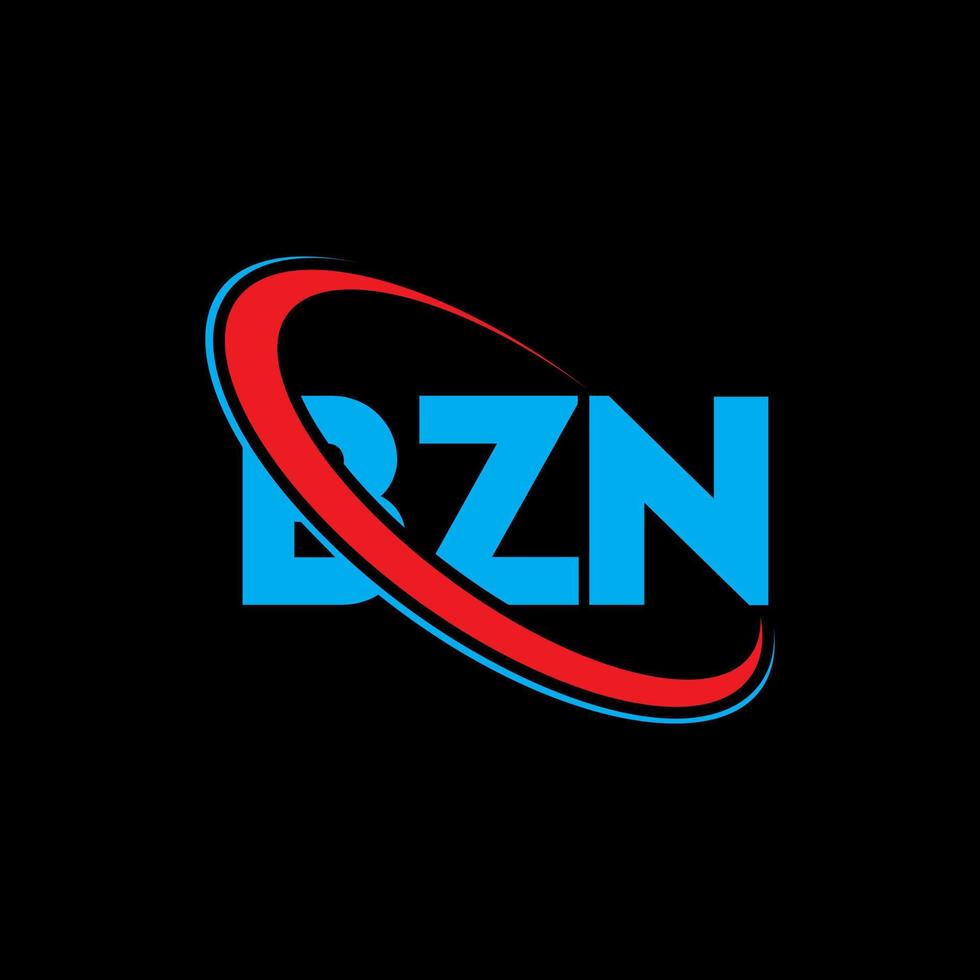 BZN logo. BZN letter. BZN letter logo design. Initials BZN logo linked with circle and uppercase monogram logo. BZN typography for technology, business and real estate brand. vector