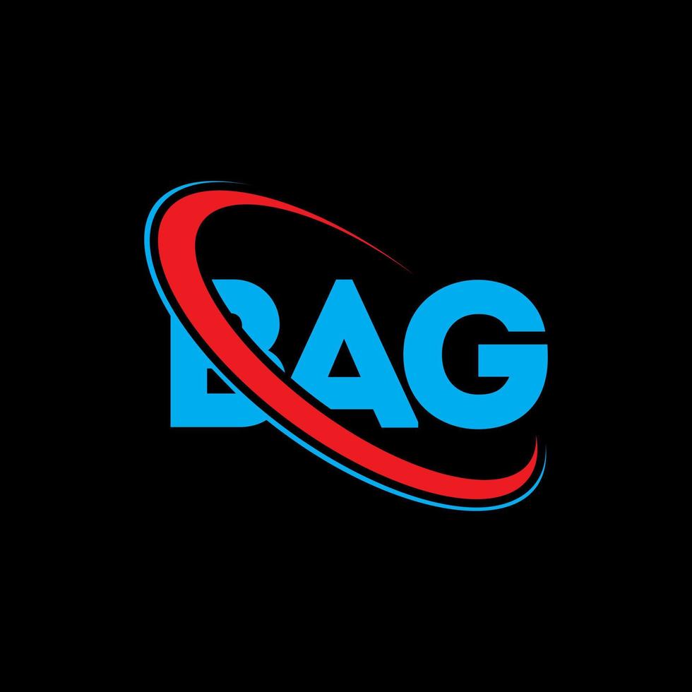 BAG logo. BAG letter. BAG letter logo design. Initials BAG logo linked with circle and uppercase monogram logo. BAG typography for technology, business and real estate brand. vector