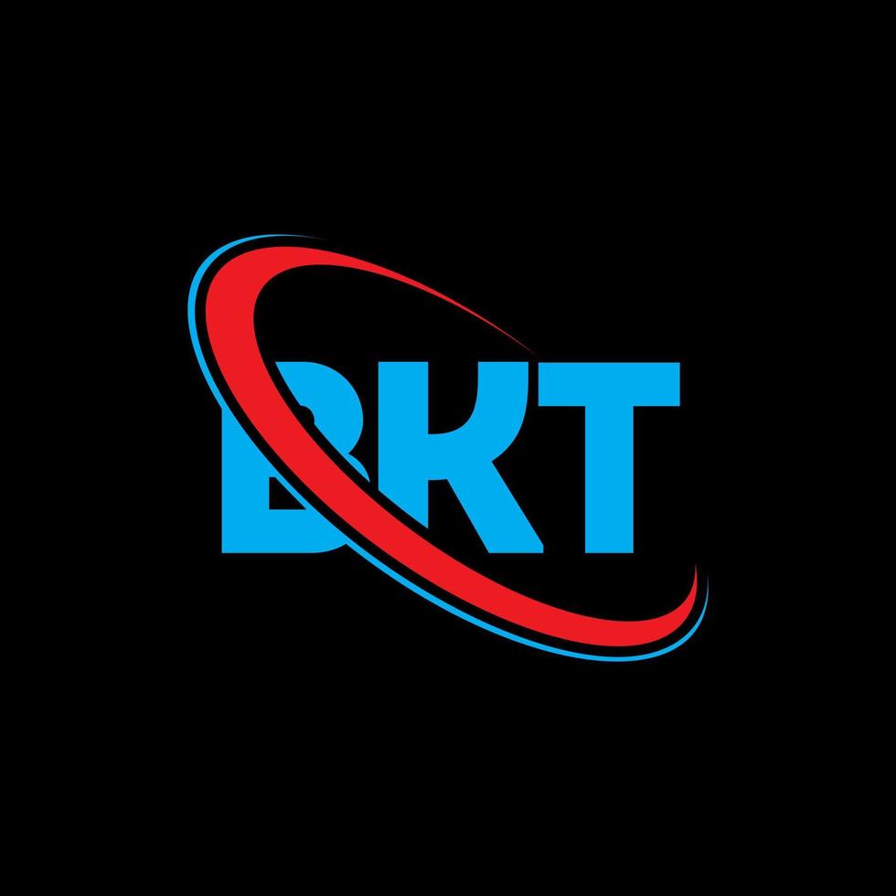 BKT logo. BKT letter. BKT letter logo design. Initials BKT logo linked with circle and uppercase monogram logo. BKT typography for technology, business and real estate brand. vector