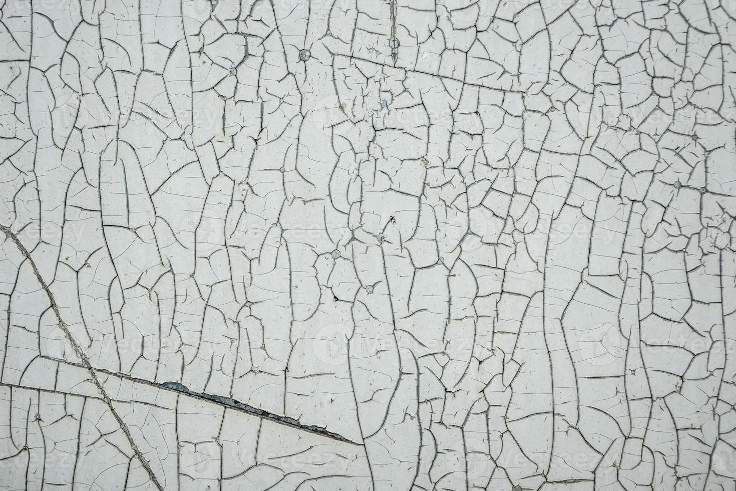 Background of white cracked old paint photo