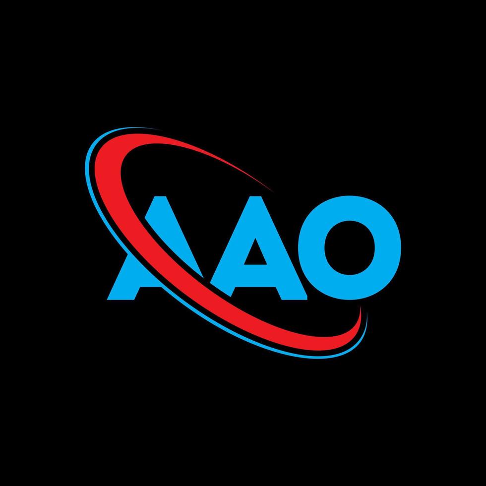 AAO logo AAO letter AAO letter logo design Intitials AAO logo linked