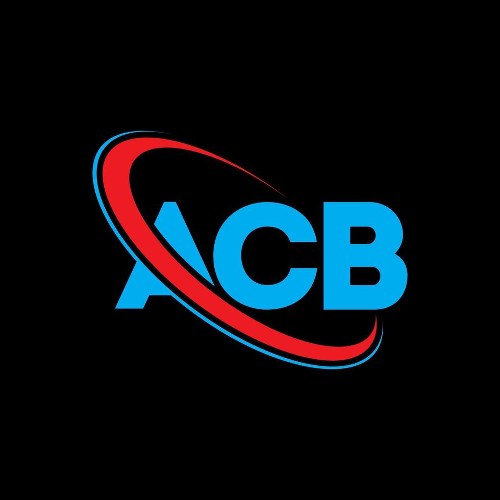 logotipo acb. letra acb. diseño del logotipo de la letra acb. Logotipo inicial de acb vinculado con círculo y logotipo de monograma en mayúsculas. tipografía acb para tecnología, negocios y marca inmobiliaria. vector