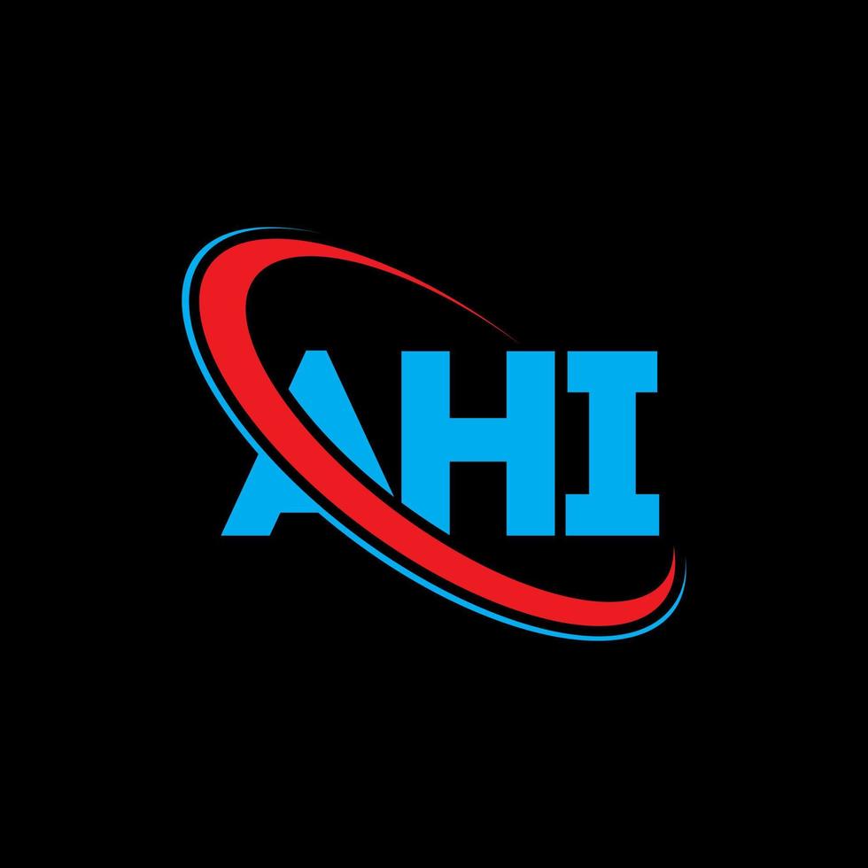 AHI logo. AHI letter. AHI letter logo design. Initials AHI logo linked