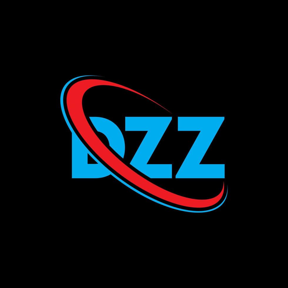 logotipo de dzz. letra dzz. diseño del logotipo de la letra dzz. logotipo de las iniciales dzz vinculado con un círculo y un logotipo de monograma en mayúsculas. tipografía dzz para tecnología, negocios y marca inmobiliaria. vector