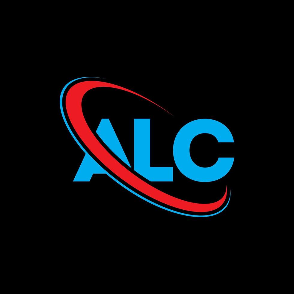logotipo de alc. letra alc. diseño del logotipo de la letra alc. logotipo de iniciales alc vinculado con círculo y logotipo de monograma en mayúsculas. tipografía alc para tecnología, negocios y marca inmobiliaria. vector