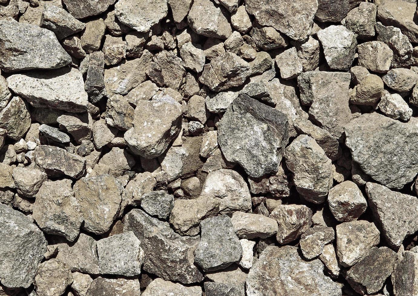 Top view texture Pile of Rocks boulders of stone, Garden stone background for landscaping photo