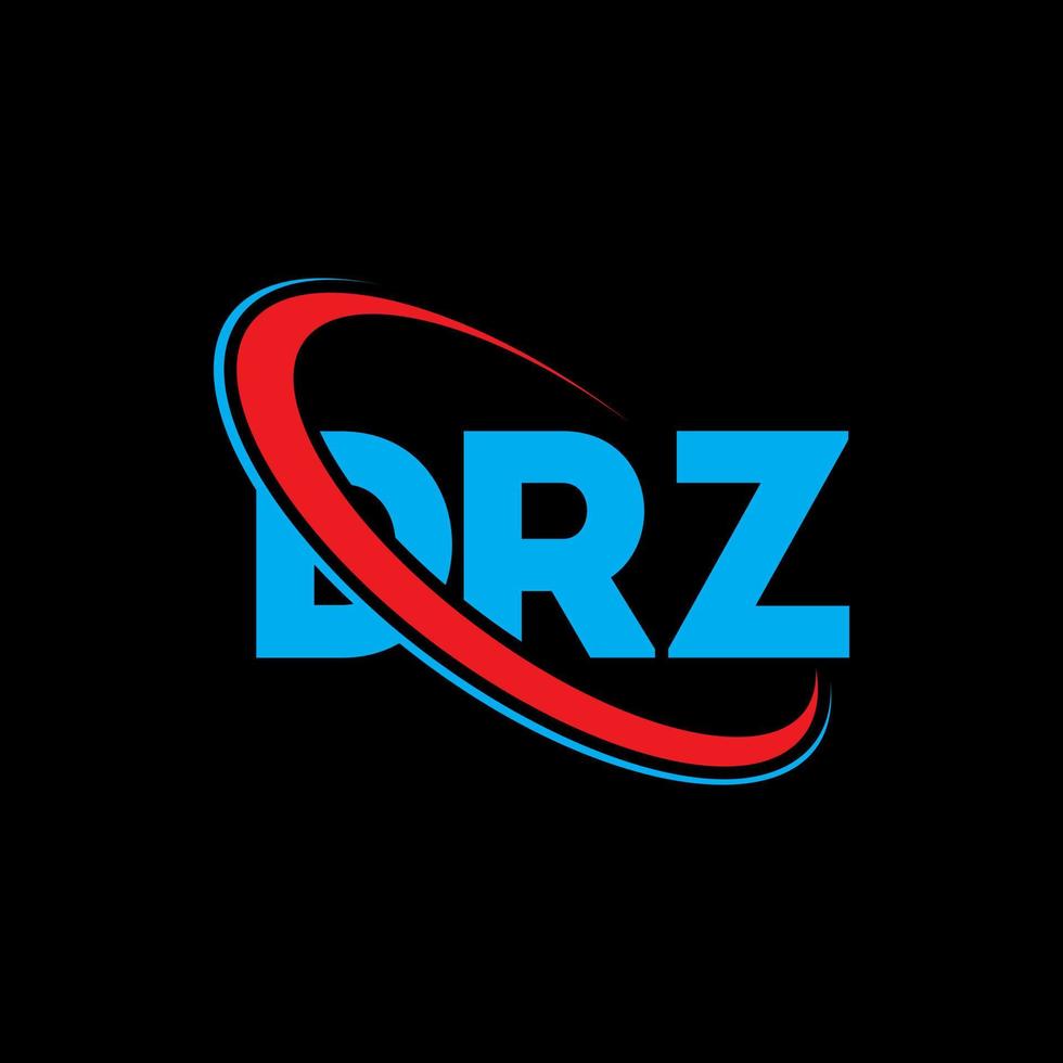 logotipo drz. carta drz. diseño del logotipo de la letra drz. Logotipo de iniciales drz vinculado con círculo y logotipo de monograma en mayúsculas. tipografía drz para tecnología, negocios y marca inmobiliaria. vector