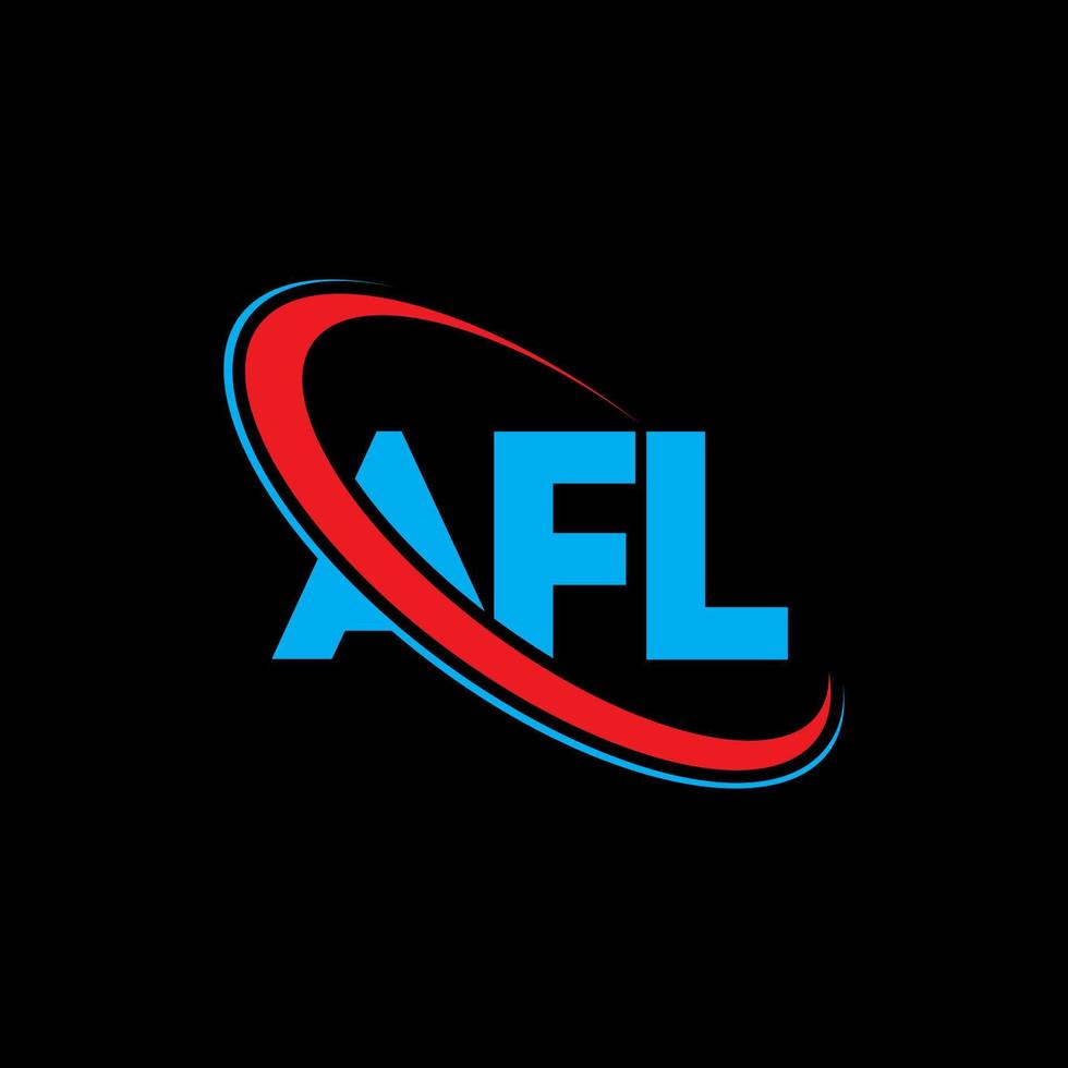 AFL logo. AFL letter. AFL letter logo design. Initials AFL logo linked with circle and uppercase monogram logo. AFL typography for technology, business and real estate brand. vector
