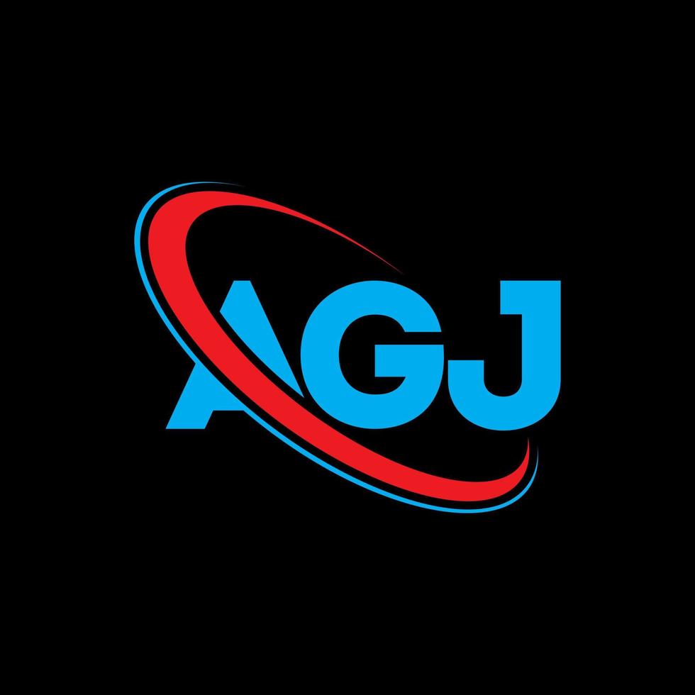 AGJ logo. AGJ letter. AGJ letter logo design. Initials AGJ logo linked with circle and uppercase monogram logo. AGJ typography for technology, business and real estate brand. vector