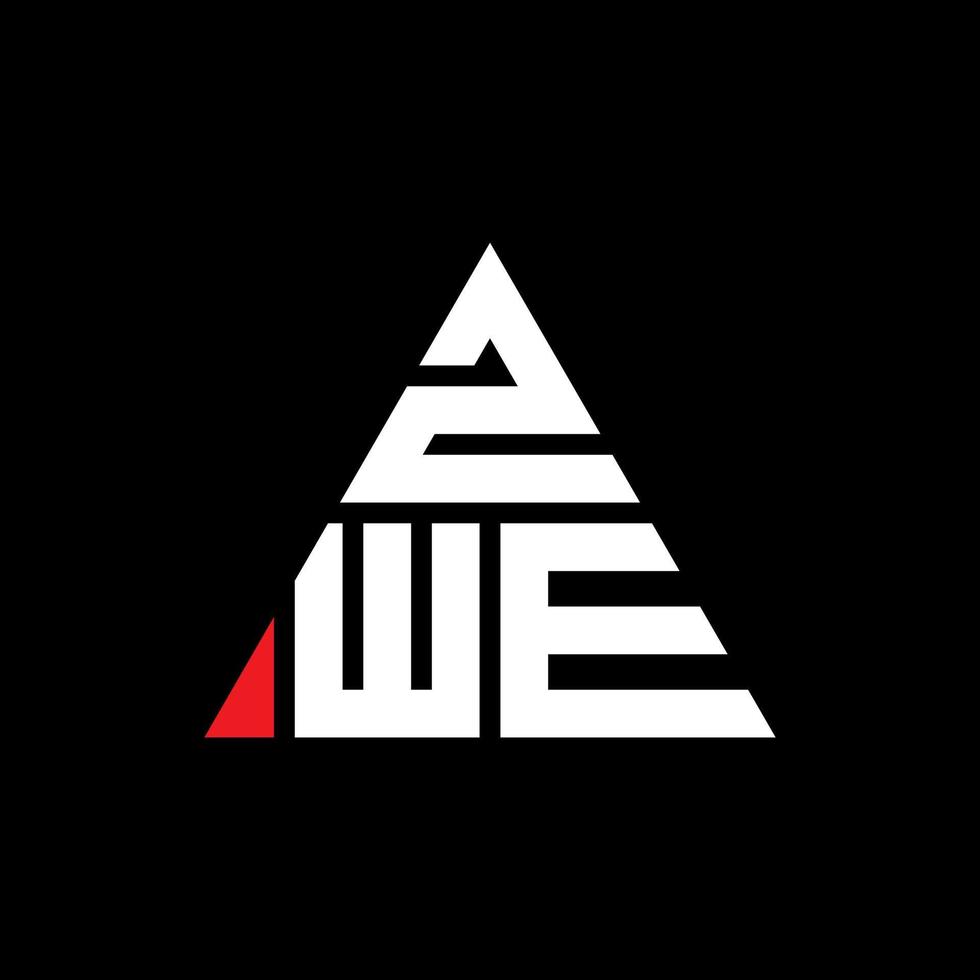 diseño de logotipo de letra triangular zwe con forma de triángulo. monograma de diseño del logotipo del triángulo zwe. plantilla de logotipo de vector de triángulo zwe con color rojo. logotipo triangular zwe logotipo simple, elegante y lujoso.