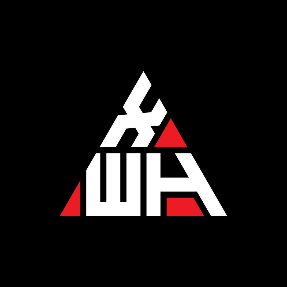 diseño de logotipo de letra triangular xwh con forma de triángulo. monograma de diseño del logotipo del triángulo xwh. plantilla de logotipo de vector de triángulo xwh con color rojo. logotipo triangular xwh logotipo simple, elegante y lujoso.