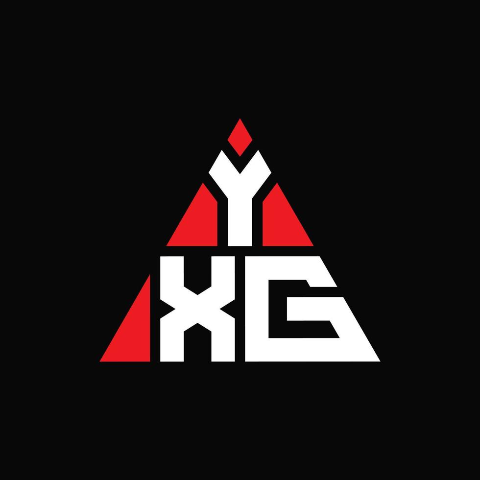 YXG triangle letter logo design with triangle shape. YXG triangle logo design monogram. YXG triangle vector logo template with red color. YXG triangular logo Simple, Elegant, and Luxurious Logo.