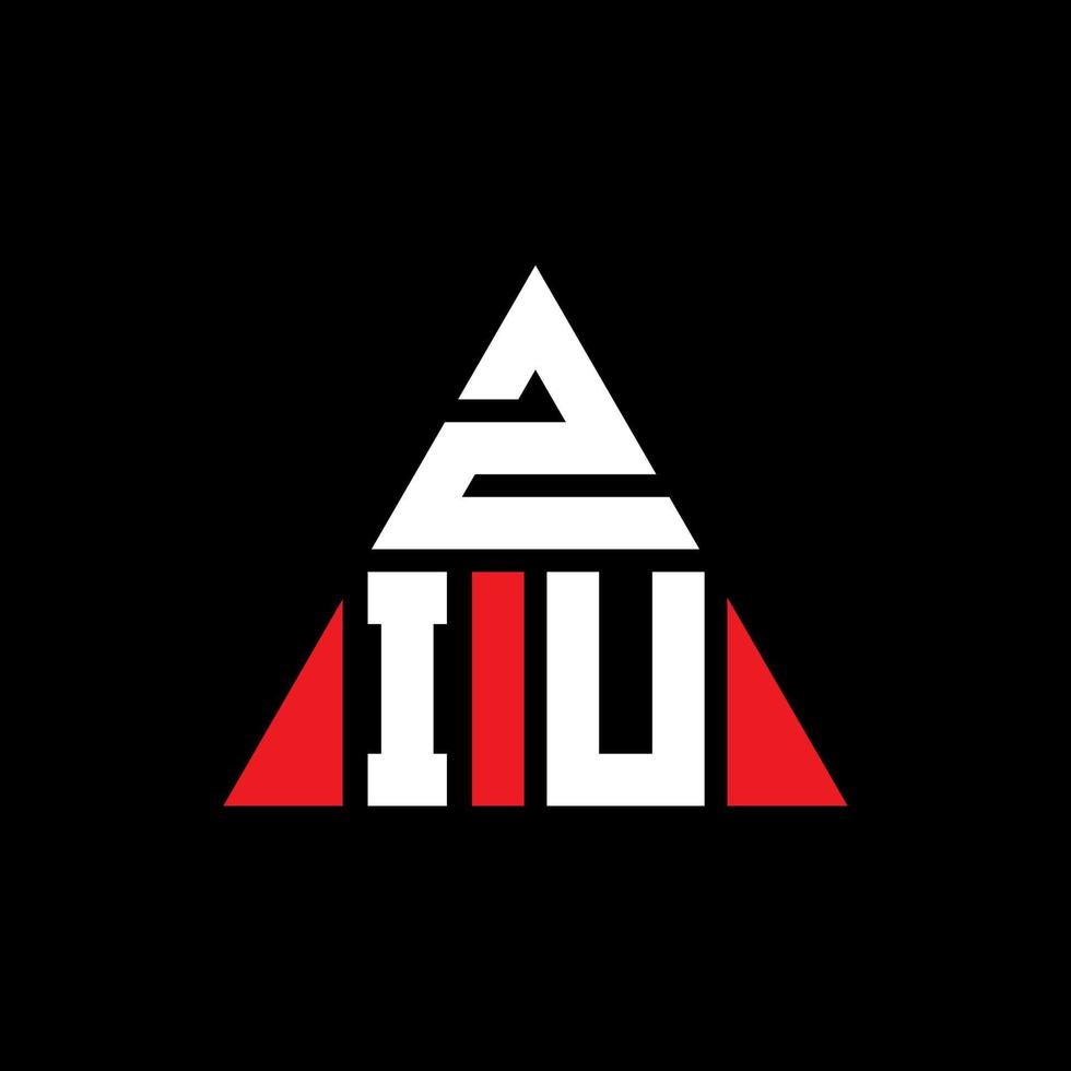 diseño del logotipo de la letra del triángulo ziu con forma de triángulo. monograma de diseño del logotipo del triángulo ziu. plantilla de logotipo de vector de triángulo ziu con color rojo. logotipo triangular ziu logotipo simple, elegante y lujoso.