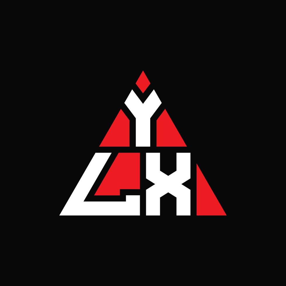 diseño de logotipo de letra de triángulo ylx con forma de triángulo. monograma de diseño del logotipo del triángulo ylx. plantilla de logotipo de vector de triángulo ylx con color rojo. logotipo triangular ylx logotipo simple, elegante y lujoso.