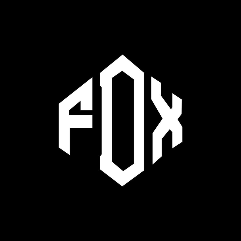 diseño de logotipo de letra fdx con forma de polígono. diseño de logotipo en forma de cubo y polígono fdx. Plantilla de logotipo vectorial hexagonal fdx colores blanco y negro. Monograma fdx, logotipo empresarial y inmobiliario. vector