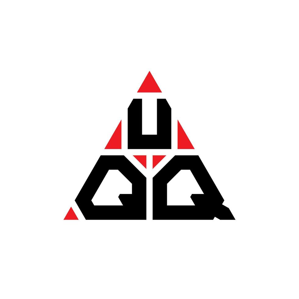diseño de logotipo de letra triangular uqq con forma de triángulo. monograma de diseño del logotipo del triángulo uqq. plantilla de logotipo de vector de triángulo uqq con color rojo. logotipo triangular uqq logotipo simple, elegante y lujoso.