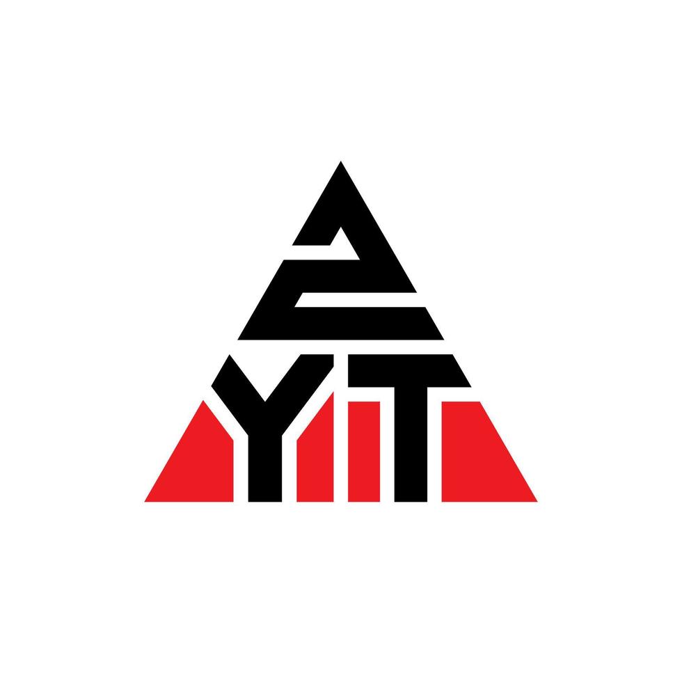 diseño de logotipo de letra de triángulo zyt con forma de triángulo. monograma de diseño del logotipo del triángulo zyt. plantilla de logotipo de vector de triángulo zyt con color rojo. logotipo triangular zyt logotipo simple, elegante y lujoso.