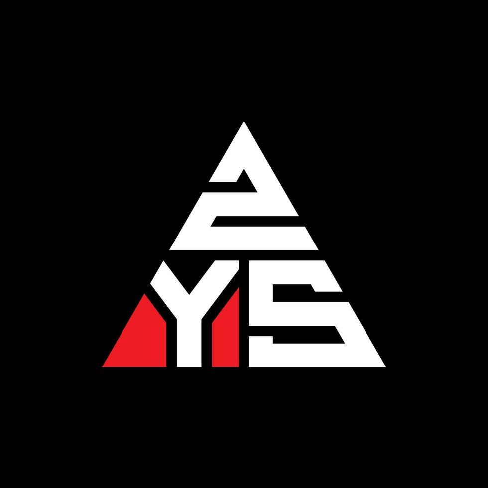 diseño de logotipo de letra triangular zys con forma de triángulo. monograma de diseño del logotipo del triángulo zys. plantilla de logotipo de vector de triángulo zys con color rojo. logo triangular zys logo simple, elegante y lujoso.