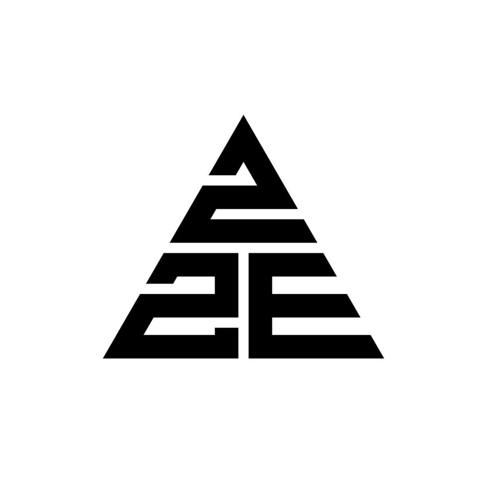 diseño de logotipo de letra de triángulo zze con forma de triángulo. monograma de diseño del logotipo del triángulo zze. plantilla de logotipo de vector de triángulo zze con color rojo. logotipo triangular zze logotipo simple, elegante y lujoso.